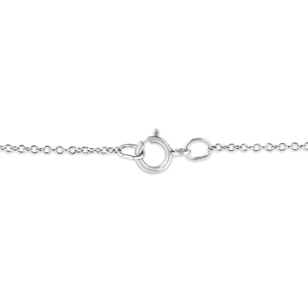 Collar con colgante de estrella de mar de plata de ley .925 con acento de diamante engastado en garra (color I-J, claridad I1-I2) - Tamaño 18"