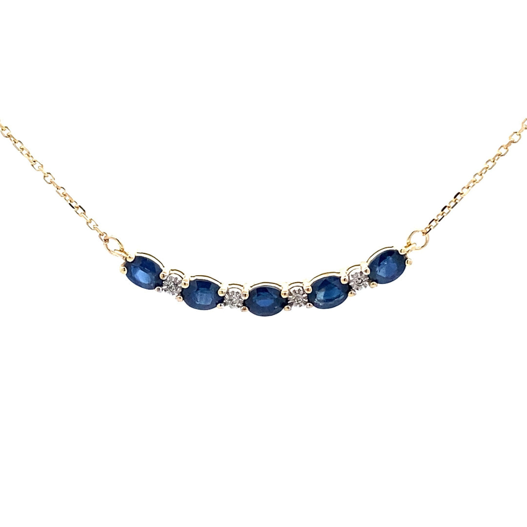 Sapphire Diamond Fashion Pendants 10KT Yellow Gold