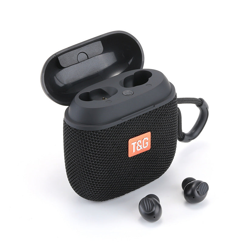 Portable Dual Stereo Bluetooth Earphone Speaker Two-in-one