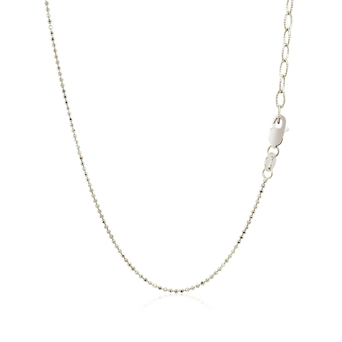 Collar de oro blanco de 14k con dijes de diamantes redondos