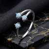 925 Sterling Silver Translucent Opal Ring for Women