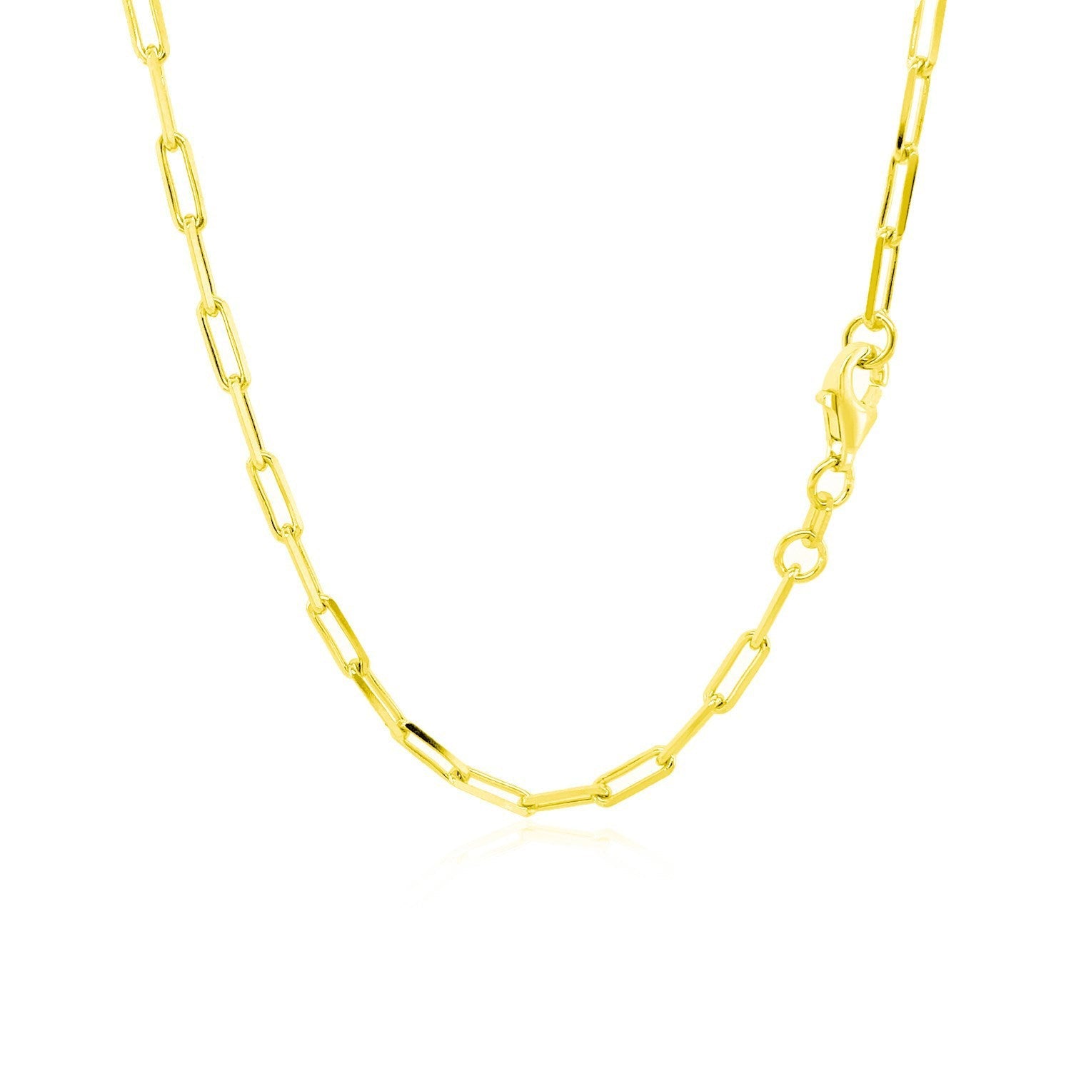 Cadena de eslabones ovalados de oro amarillo de 14 quilates (2.5mm)