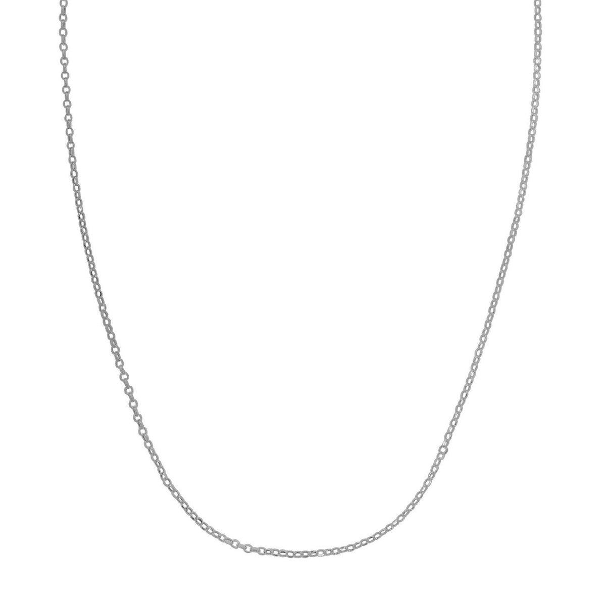 Cadena de cable doble extensible en oro blanco de 14k (1.40 mm)