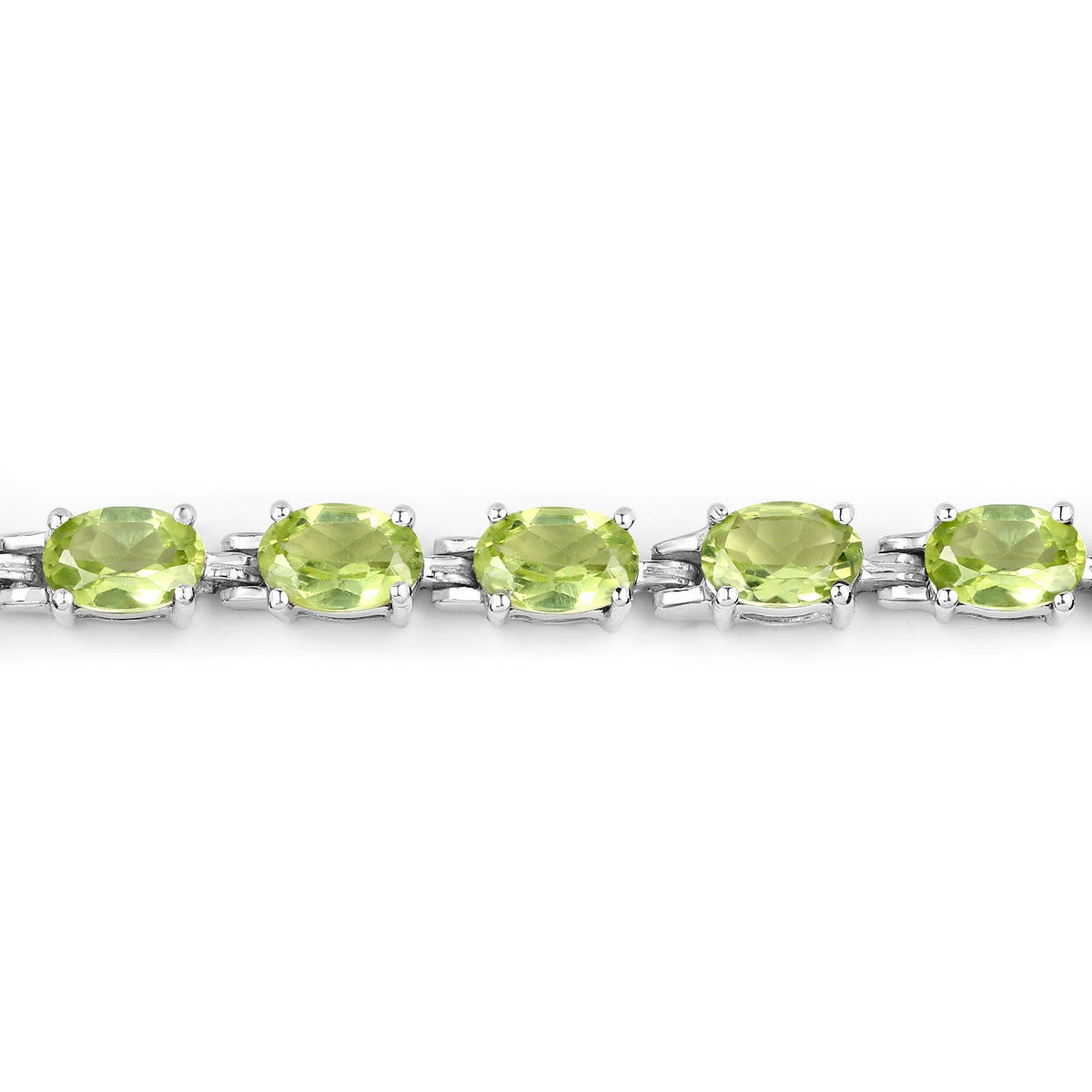 8.61 Carat Genuine Peridot .925 Sterling Silver Bracelet - image 3 of 13