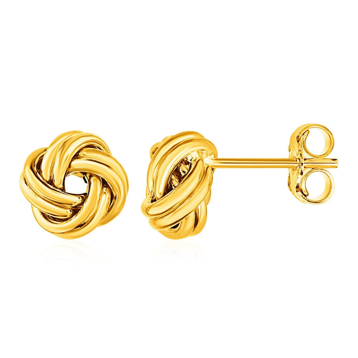 Pendientes de Nudo de Amor en Oro Amarillo de 14k