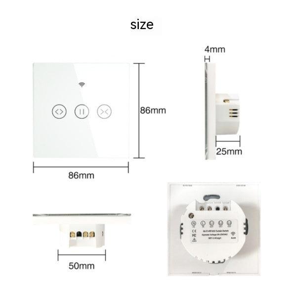 WIFI 433 Smart Touch Curtain Touch Curtain Alexa Voice Control