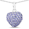 7.00 Carat Genuine Tanzanite .925 Sterling Silver Pendant