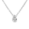 14K White Gold 1/5 Cttw Pear Shape Solitaire Diamond 18