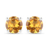 2.00 Carat Genuine Citrine .925 Sterling Silver Earrings