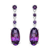 9.63 Carat Genuine Amethyst .925 Sterling Silver Earrings