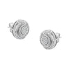 .925 Sterling Silver 1/4 Cttw Baguette and Round Diamond Swirl Love Knot Stud Earrings (I-J Color, I3 Clarity)