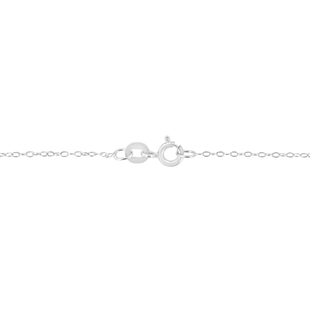 Collar con colgante de oro blanco de 14K con diamante solitario de talla esmeralda de 1/3 Cttw y 18" (color G-H, claridad VS2-SI1)