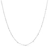 14K White Gold 1/2 Cttw Diamond Bezel Station Paperclip Chain Necklace (H-I Color, SI1-SI2 Clarity) - 18