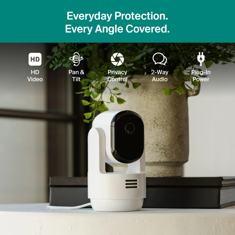 Arlo (VMC2073-1WMNAS) Essential Indoor Pan Tilt Security Camera (2025) White (NEW)