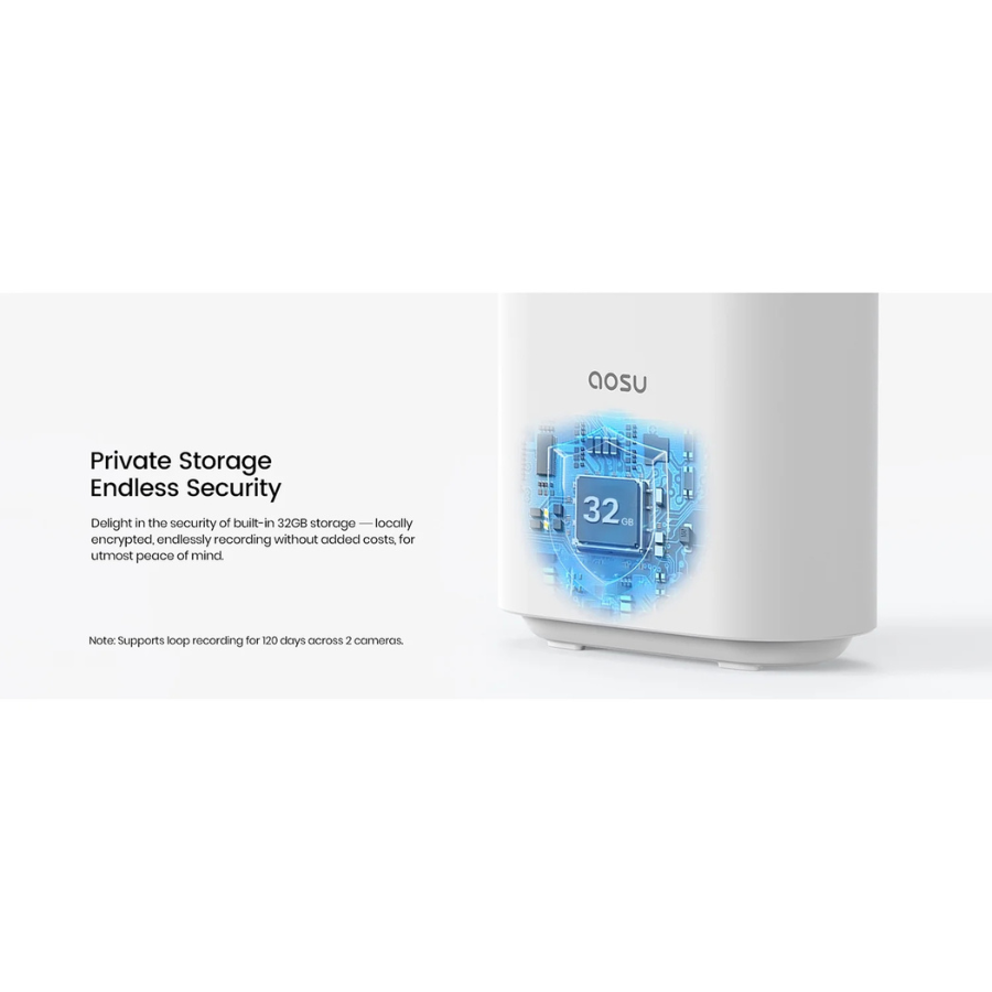 AOSU (C6S2AH11) Sistema de cámara inalámbrica para exteriores 3K 5.0-MP, blanco (NUEVO) - imagen 5 de 5