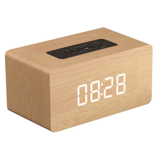 Wooden Clock with Bluetooth Speaker