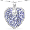 6.17 Carat Genuine Tanzanite .925 Sterling Silver Pendant
