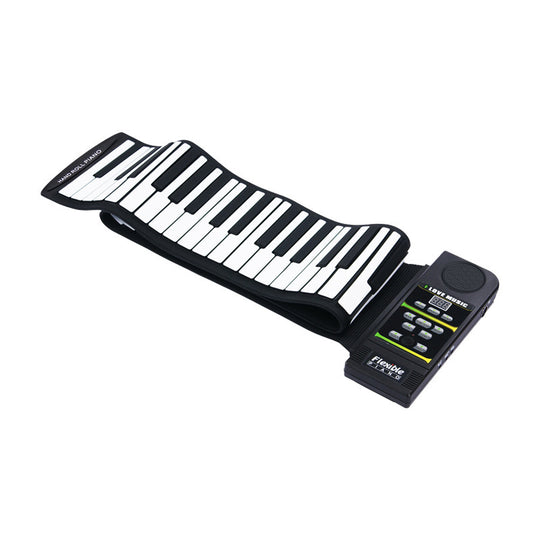 Portable 88 Keys Roll-up Flexible MIDI Keyboard - Folding Electric Piano with LCD Screen