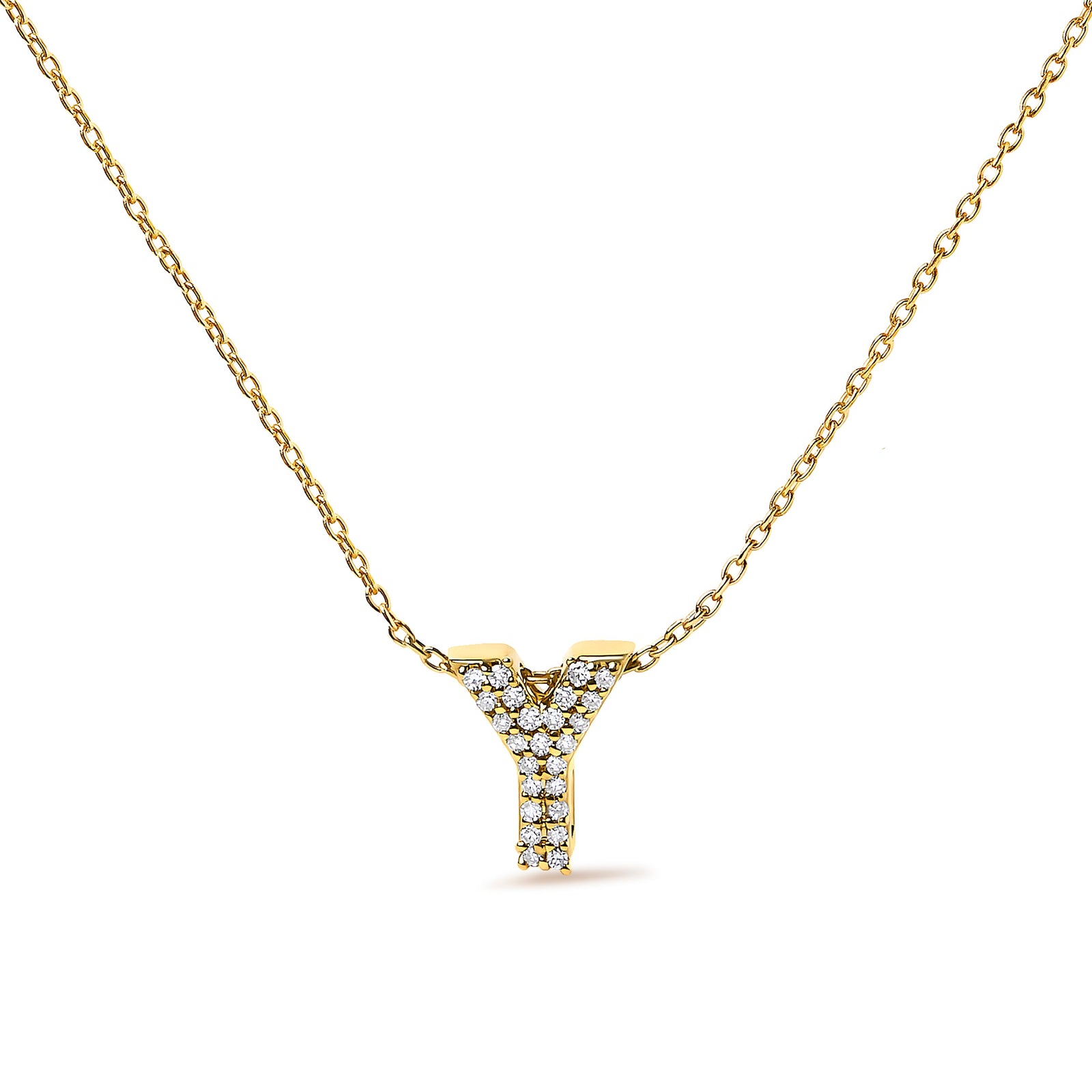 10K White Gold Diamond Accent "A" Initial Bubble Pendant Necklace