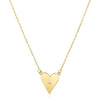 14k Yellow Gold High Polish Elongated Heart Necklace