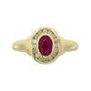 Natural .70ct Ruby Diamond Ring 10KT Yellow Gold