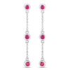 0.78 Carat Genuine Ruby .925 Sterling Silver Earrings