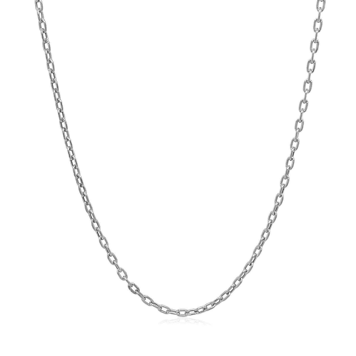 Cadena de cable doble extensible en oro blanco de 14k (1.9mm)
