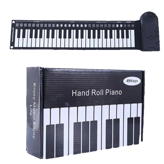 Portable 49 Keys Roll-up Flexible Keyboard - Folding Electric Piano