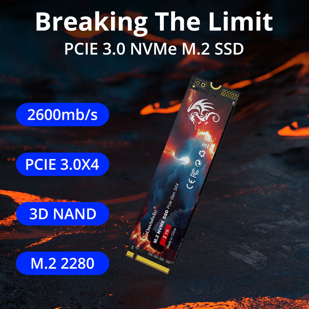 SomnAmbulist M.2 NVMe SSD PCIe Gen 3x4 2TB | High-Speed Laptop / Notebook & Desktop Storage