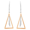 14K Rose and White Gold 3/8 Cttw Diamond Windchime Drop and Dangle Earring (G-H Color, SI1-SI2 Clarity)
