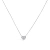 14K White Gold 1/4 Cttw Diamond Composite Heart Pendant Necklace - 18
