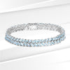 15.04 Carat Genuine Blue Topaz .925 Sterling Silver Bracelet