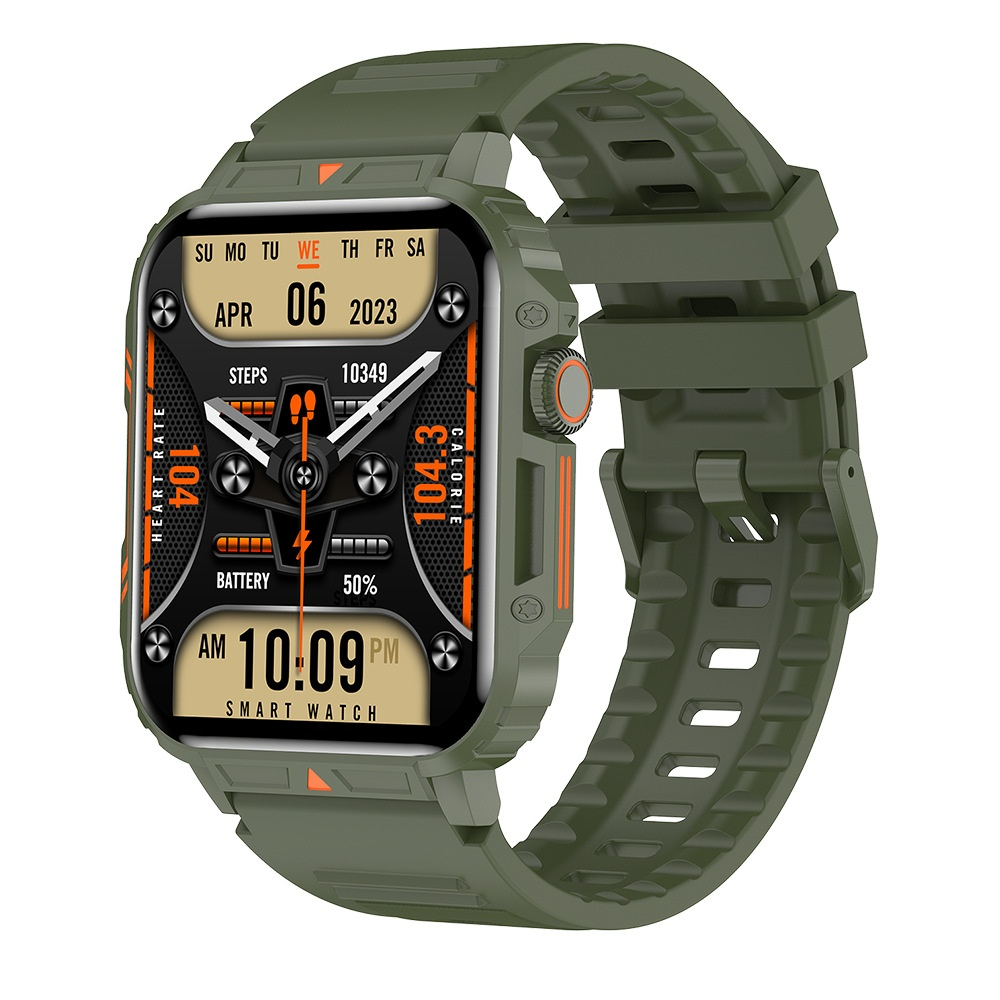 Reloj inteligente ultradelgado y resistente de grado militar: reloj deportivo resistente al agua para exteriores, pantalla grande de 1,95" y cuerpo delgado 