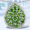 4.65 Carat Genuine Chrome Diopside .925 Sterling Silver Pendant