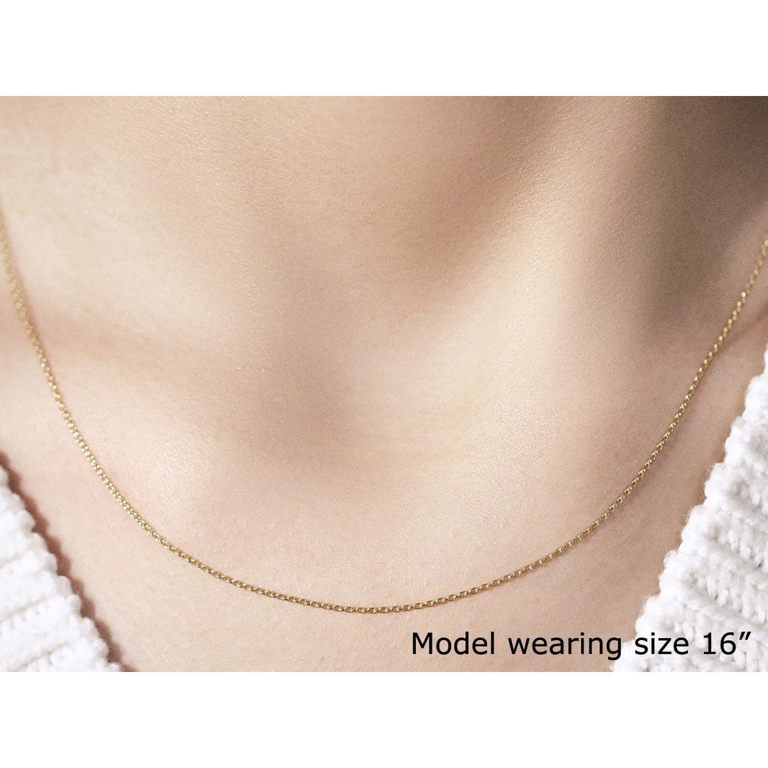 10k Yellow Gold Oval Cable Link Chain (0.97 mm)