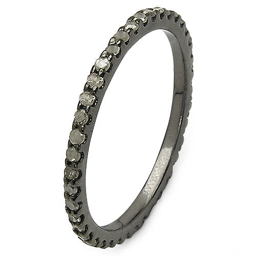 Anillo de plata de ley .925 con diamante auténtico TLB de 0.60 quilates