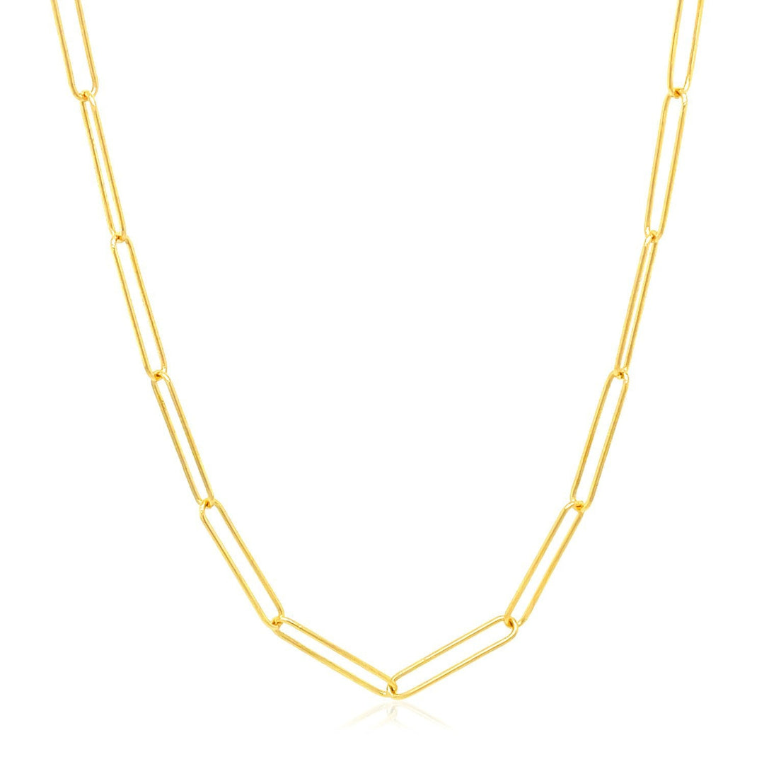 Cadena de eslabones de clip de oro amarillo de 14k (2,7 mm)