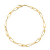 14K Yellow Gold Italian Oval Links Necklace