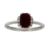 Genuine 1.38ct Ruby Diamond Ring 14KT White Gold