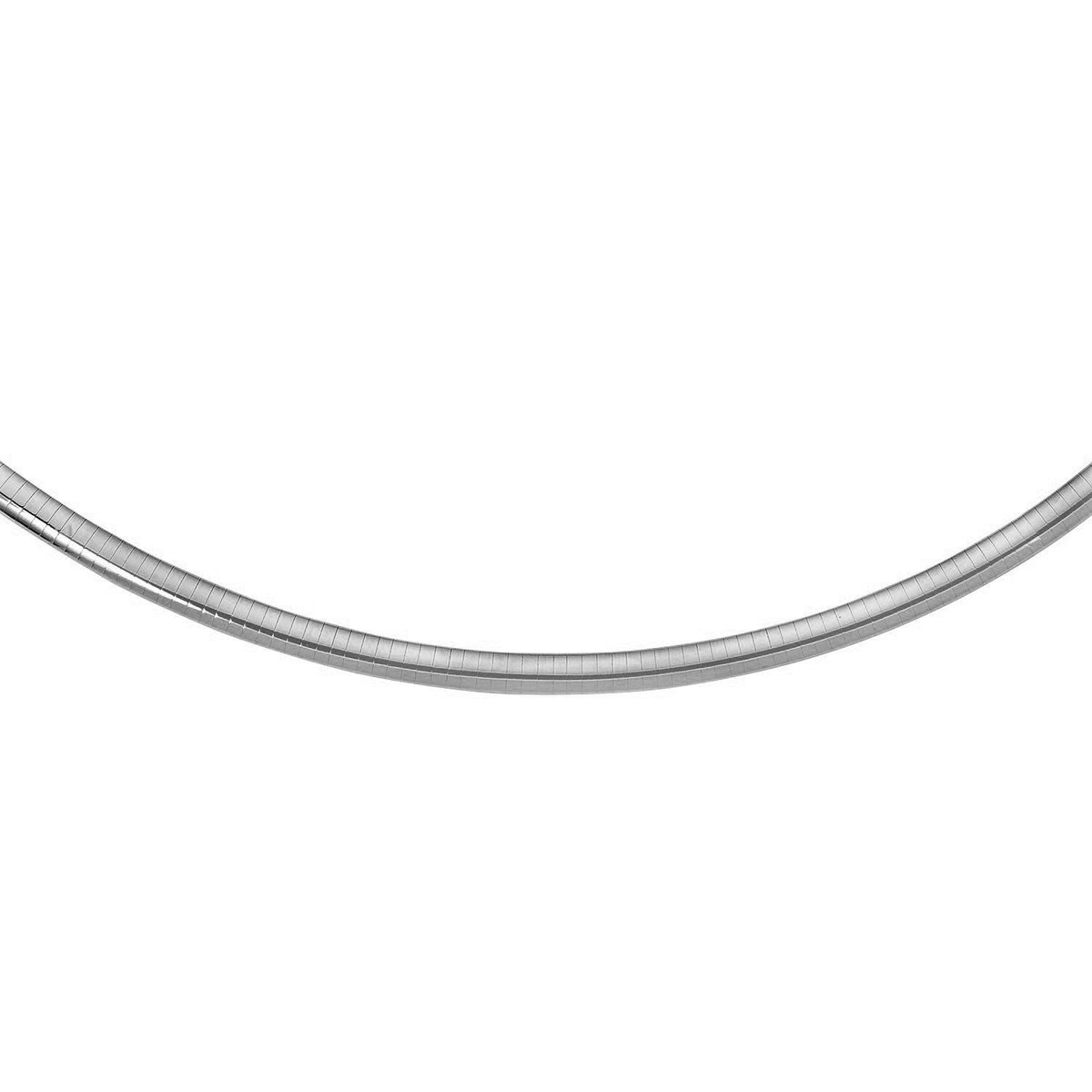 Collar clásico de plata de ley con cadena Omega (6.0mm)