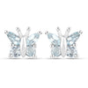 18K White Gold Plated 1.12 Carat Genuine Blue Topaz .925 Sterling Silver Earrings