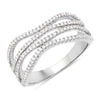 0.46 Carat Genuine White Diamond 14K White Gold Ring (F-G Color, SI Clarity)