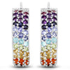 8.79 Carat Genuine Multi Stones .925 Sterling Silver Earrings