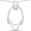 0.14 Carat Genuine White Diamond .925 Sterling Silver Pendant