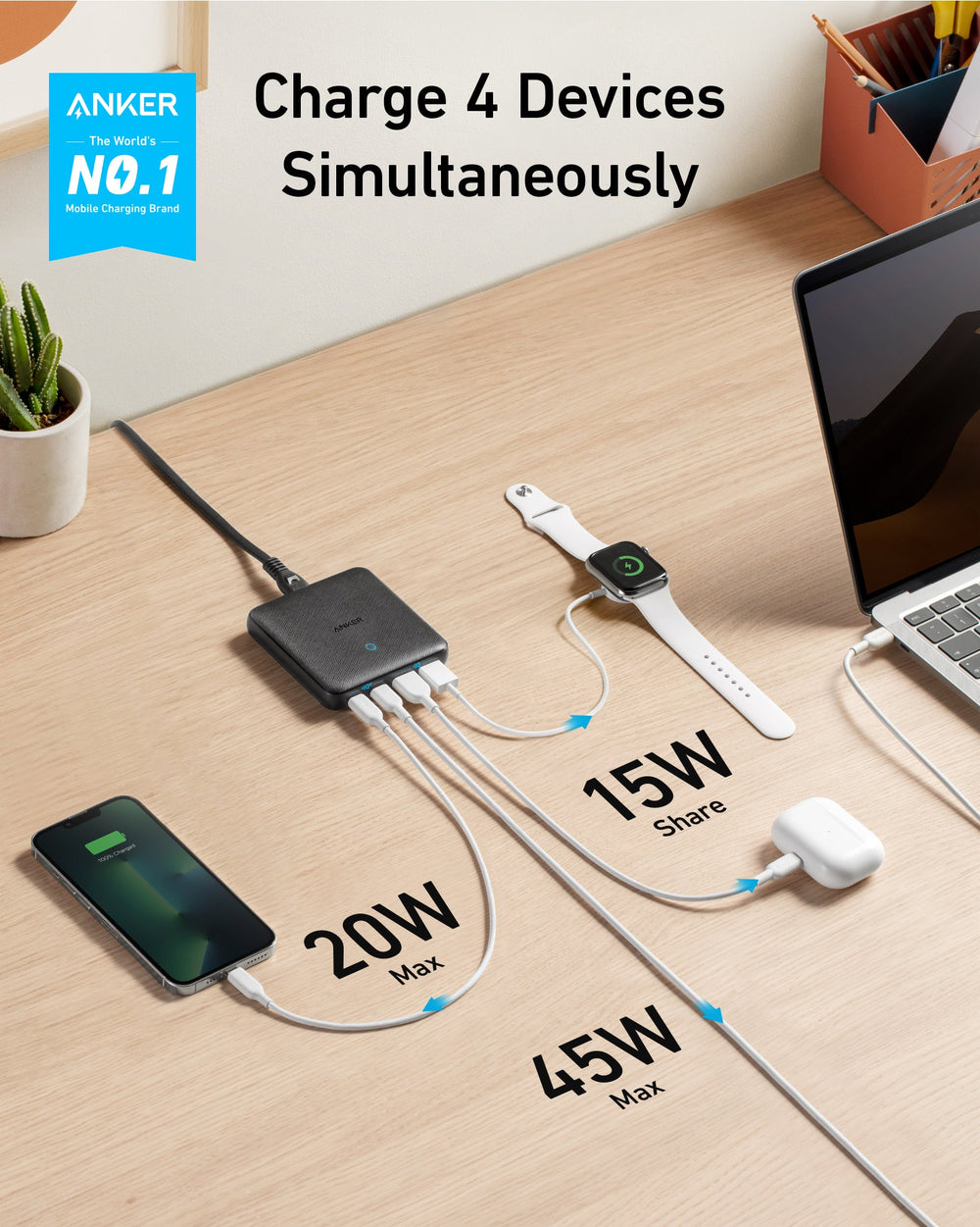 Anker <b>543</b> Зарядное устройство (65W II)