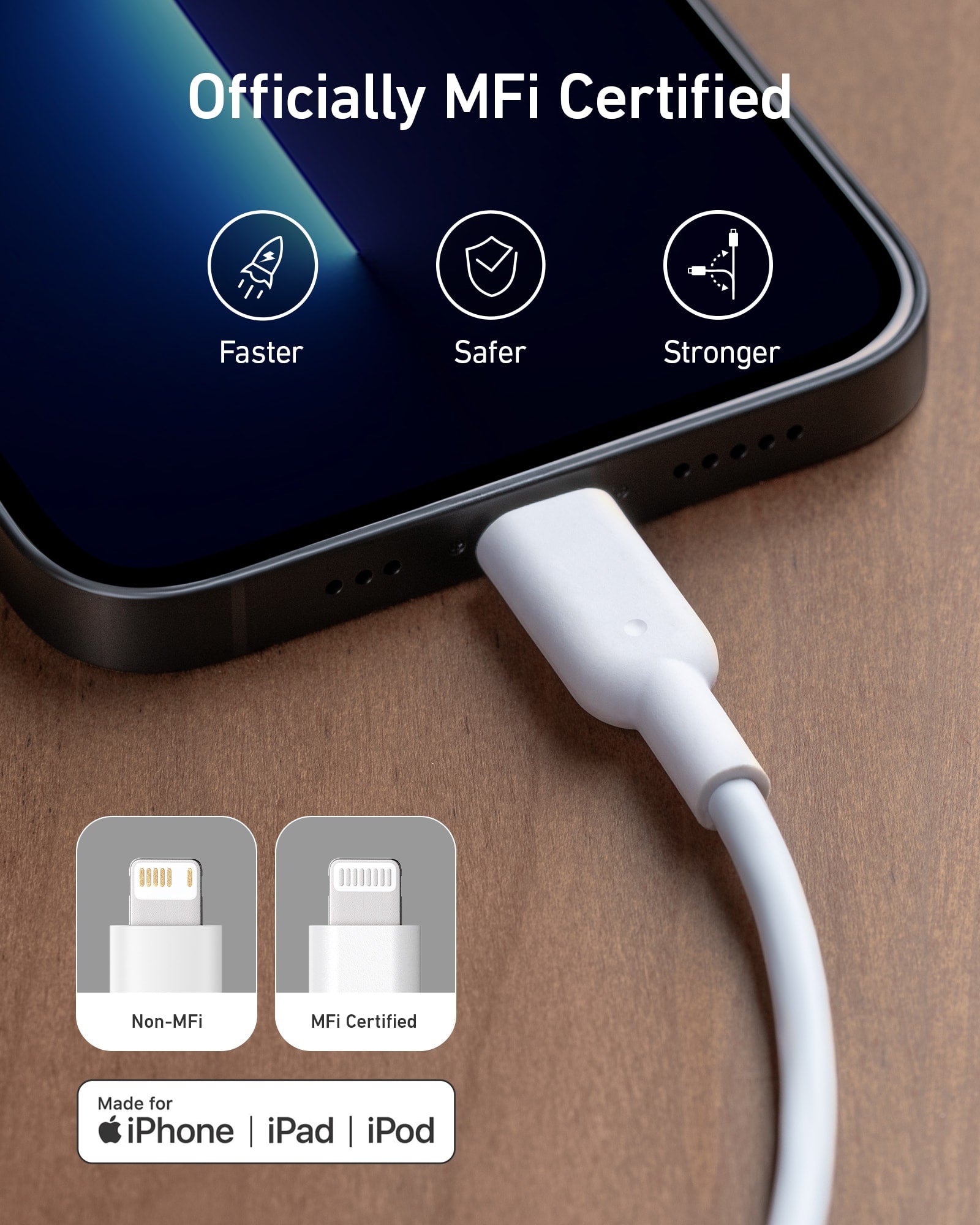 Cargador Anker <b>511</b> (Nano) con cable USB-C a Lightning