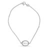 .925 Sterling Silver Diamond Accent MOM Charm Bracelet (J-K Color, I2-I3 Clarity) - 7