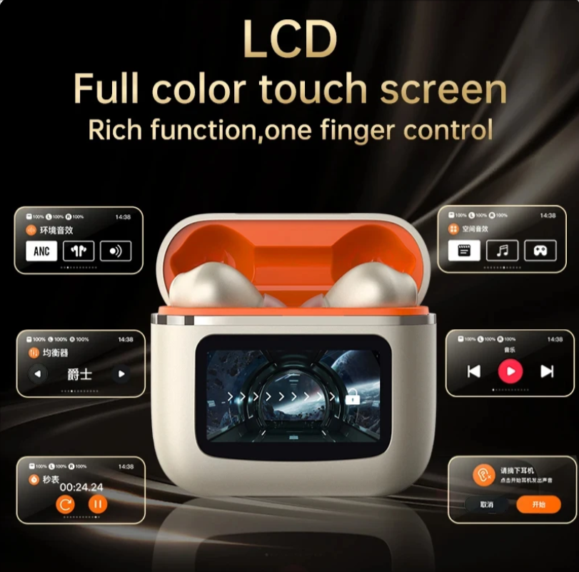 T68 Tour Pro 2 - ANC True Wireless Bluetooth - Сенсорный экран LED Smart Case 