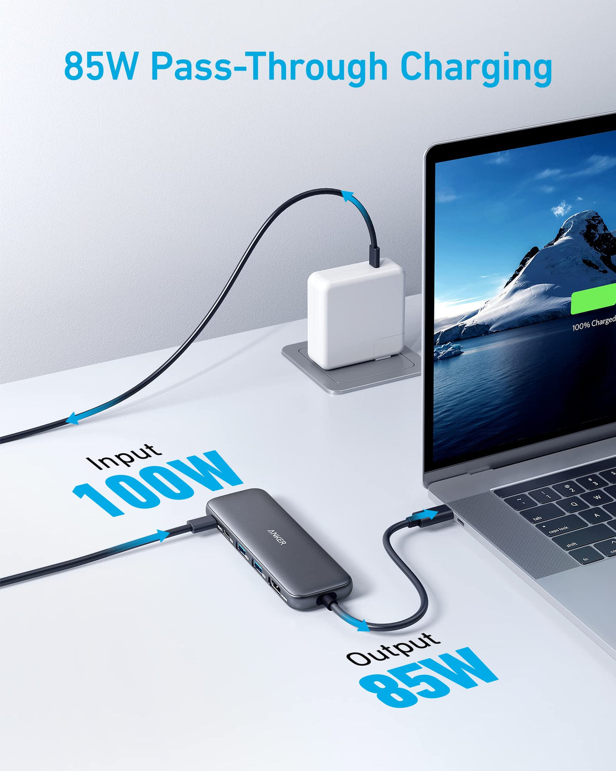 Concentrador USB-C Anker <b>332</b> reacondicionado (5 en 1)