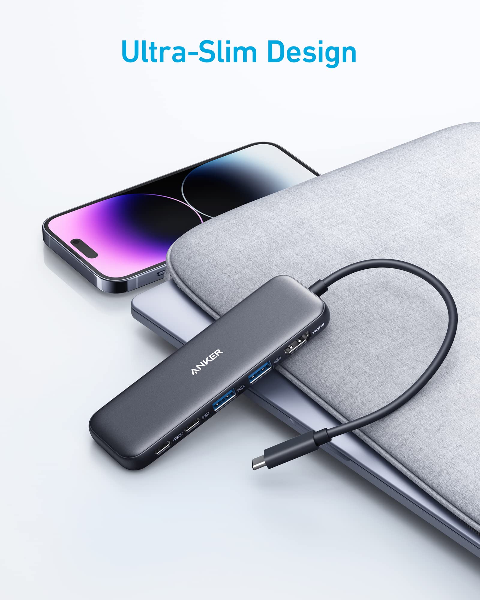 Concentrador USB-C Anker <b>332</b> reacondicionado (5 en 1)